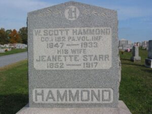 Winfield Scott Hammond's headstone